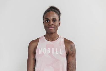 Nobull High-Neck Women's Tank Tops Rose Camo | Australia (NQ1348)